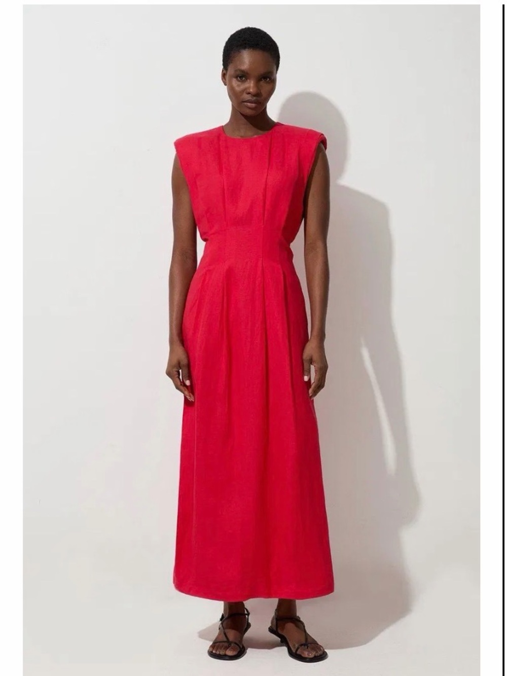 Karen Millen Woven Pintuck Midi Dress